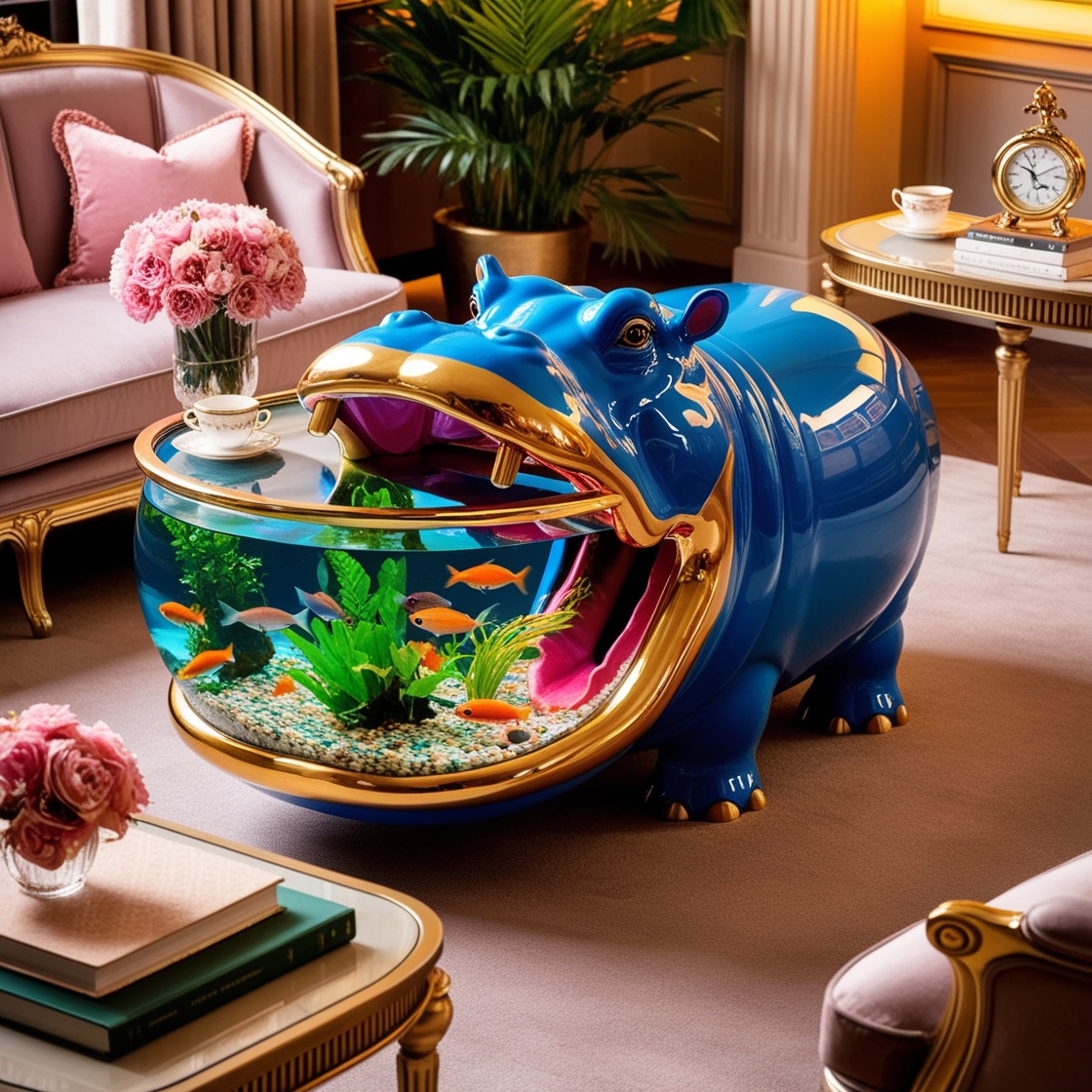 Bring the Wild Underwater: Transform Your Space with a Hippo Aquarium Coffee Table