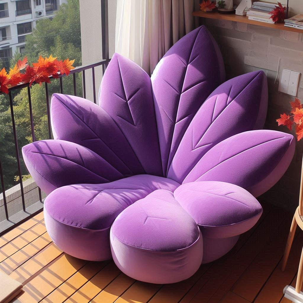 Unwind in Nature's Colors: The Perfect Comfort with the Purple Autumn Leaf Lounger