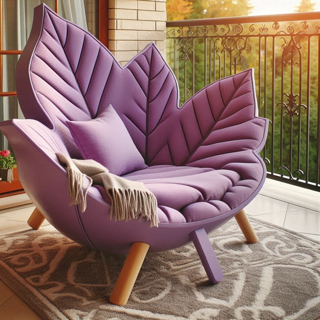 Unwind in Nature's Colors: The Perfect Comfort with the Purple Autumn Leaf Lounger