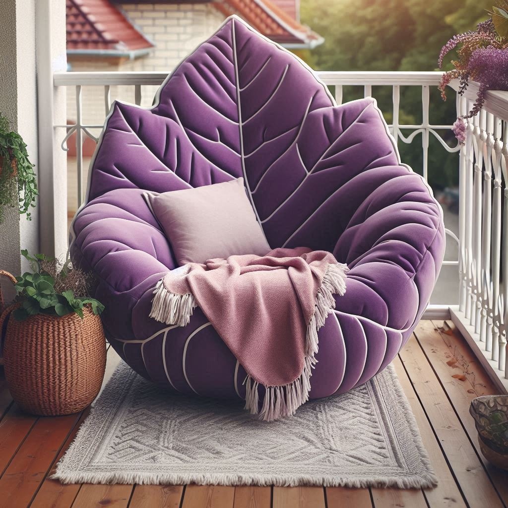 Unwind in Nature's Colors: The Perfect Comfort with the Purple Autumn Leaf Lounger