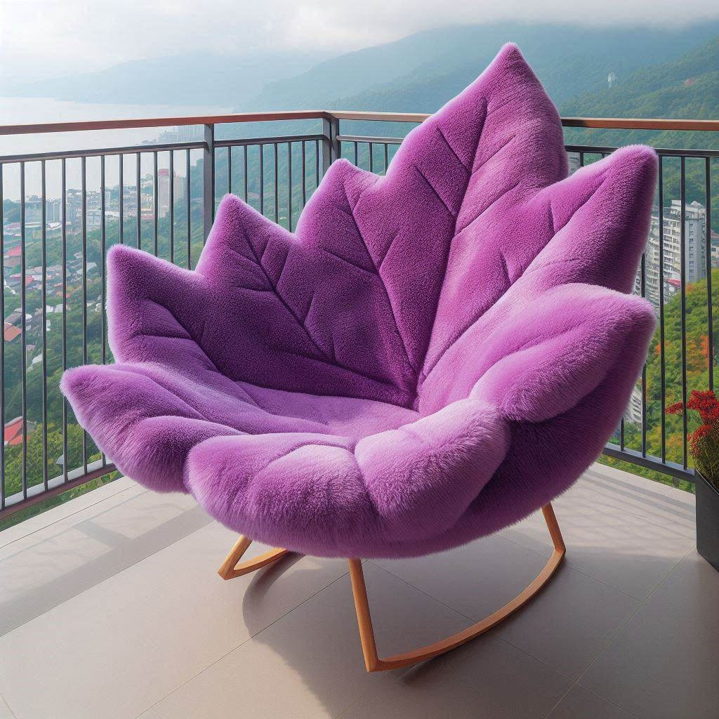 Unwind in Nature's Colors: The Perfect Comfort with the Purple Autumn Leaf Lounger