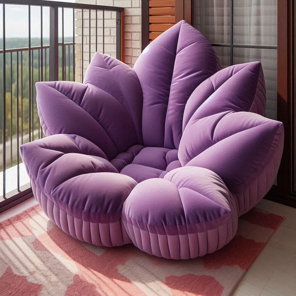 Unwind in Nature's Colors: The Perfect Comfort with the Purple Autumn Leaf Lounger