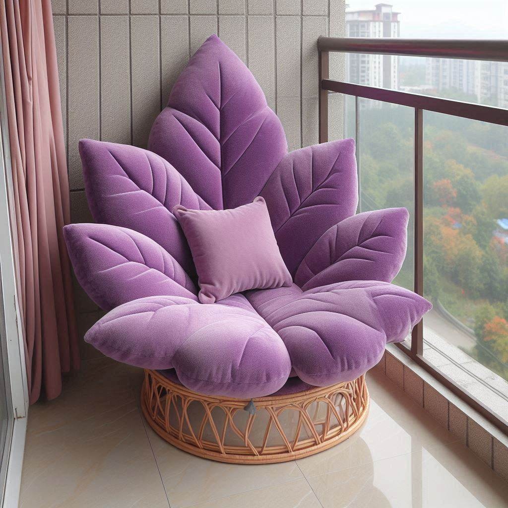 Unwind in Nature's Colors: The Perfect Comfort with the Purple Autumn Leaf Lounger