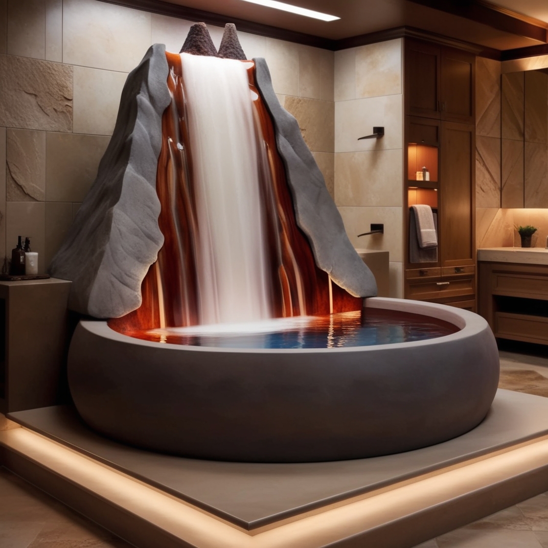 Experience the Eruption of Relaxation: The Allure of Volcano Bathtubs