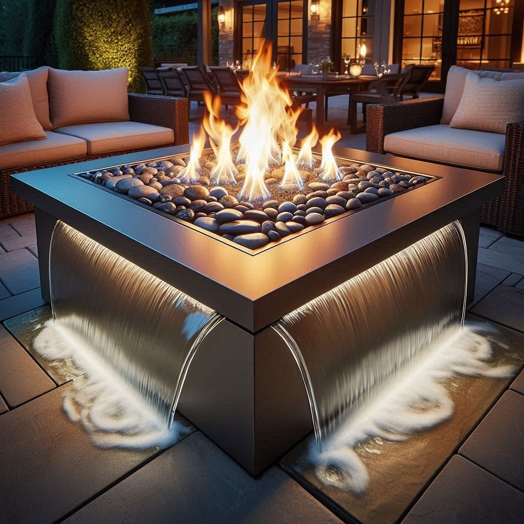 Transform Your Patio with Waterfall Fire Tables: A Mesmerizing Blend of Fire and Water