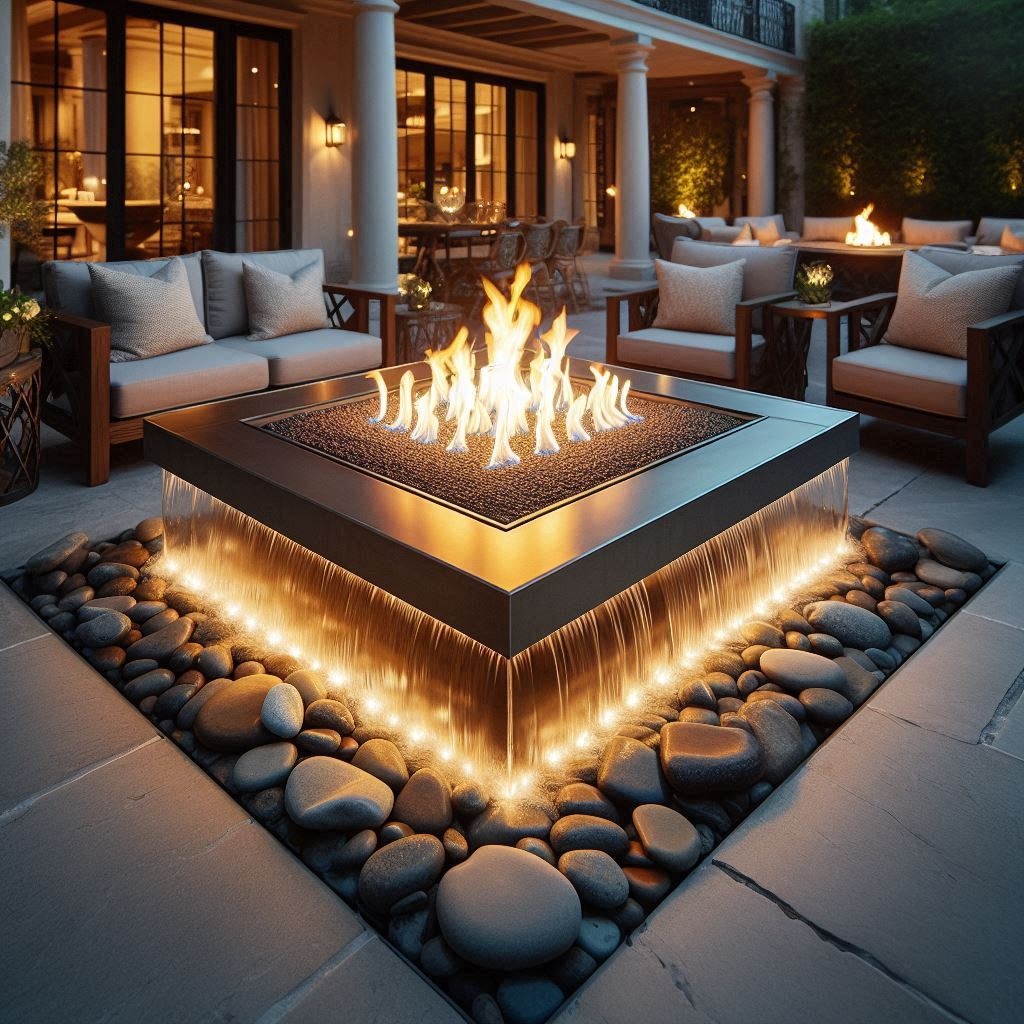 Transform Your Patio with Waterfall Fire Tables: A Mesmerizing Blend of Fire and Water