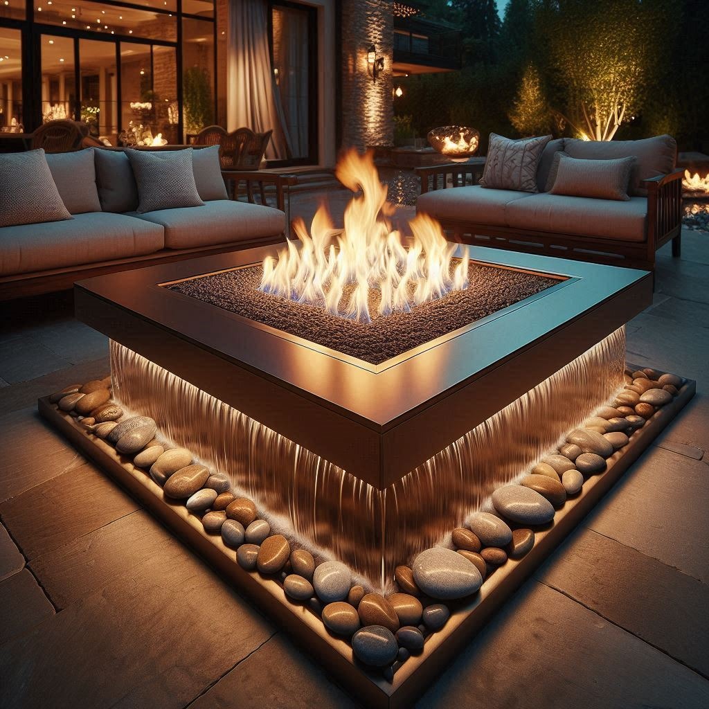 Transform Your Patio with Waterfall Fire Tables: A Mesmerizing Blend of Fire and Water