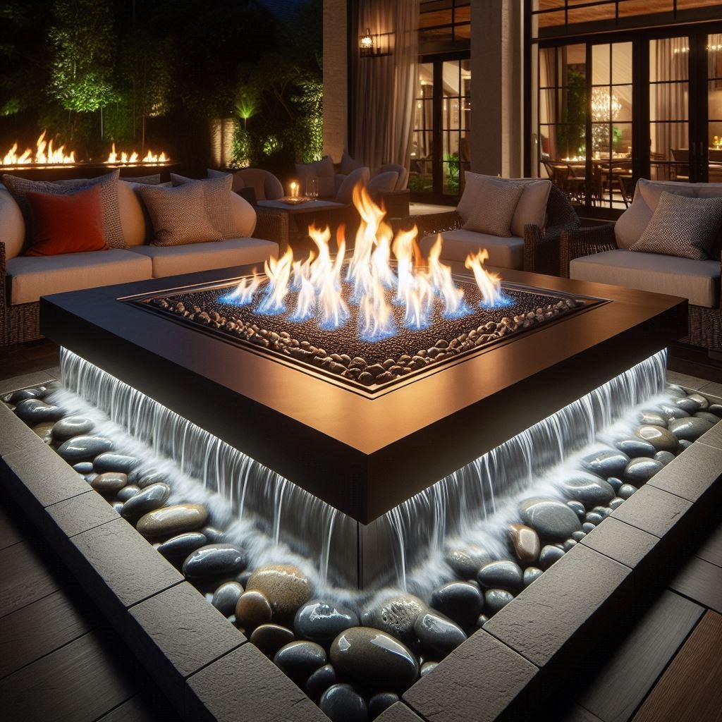 Transform Your Patio with Waterfall Fire Tables: A Mesmerizing Blend of Fire and Water