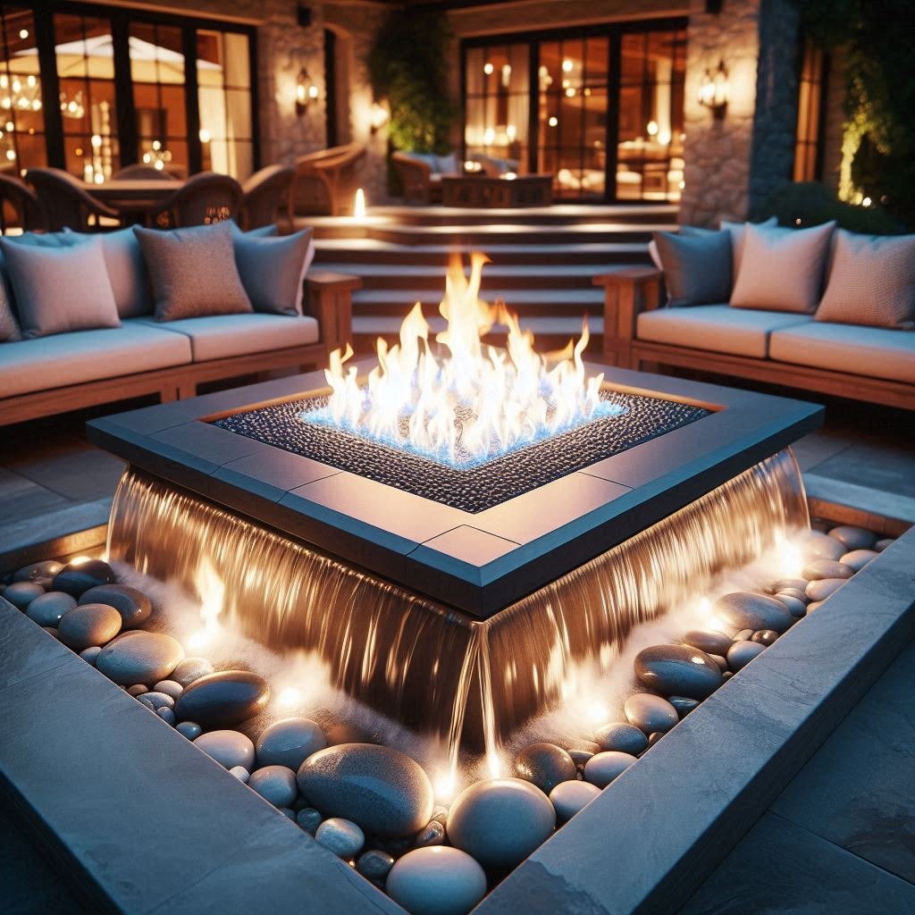 Transform Your Patio with Waterfall Fire Tables: A Mesmerizing Blend of Fire and Water