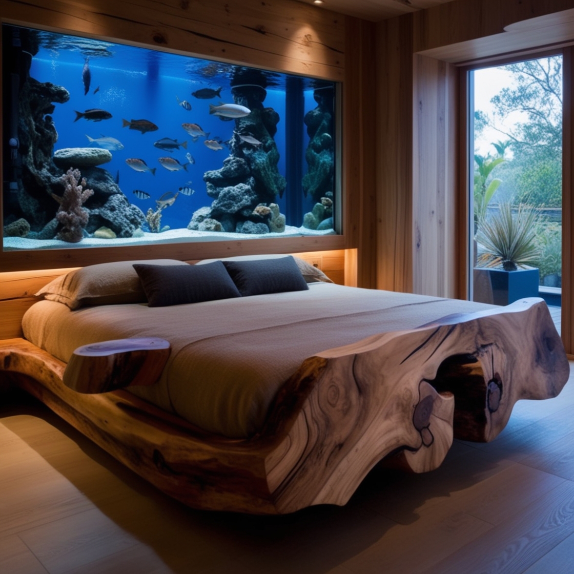 Sleep Surrounded by Nature: The Tranquil Allure of Wood Aquarium Beds