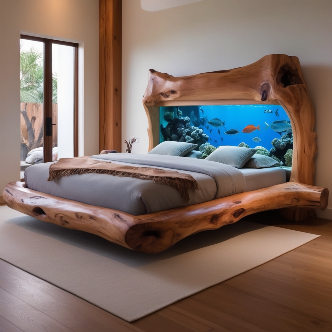 Sleep Surrounded by Nature: The Tranquil Allure of Wood Aquarium Beds