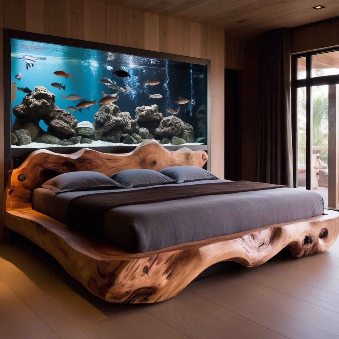 Sleep Surrounded by Nature: The Tranquil Allure of Wood Aquarium Beds