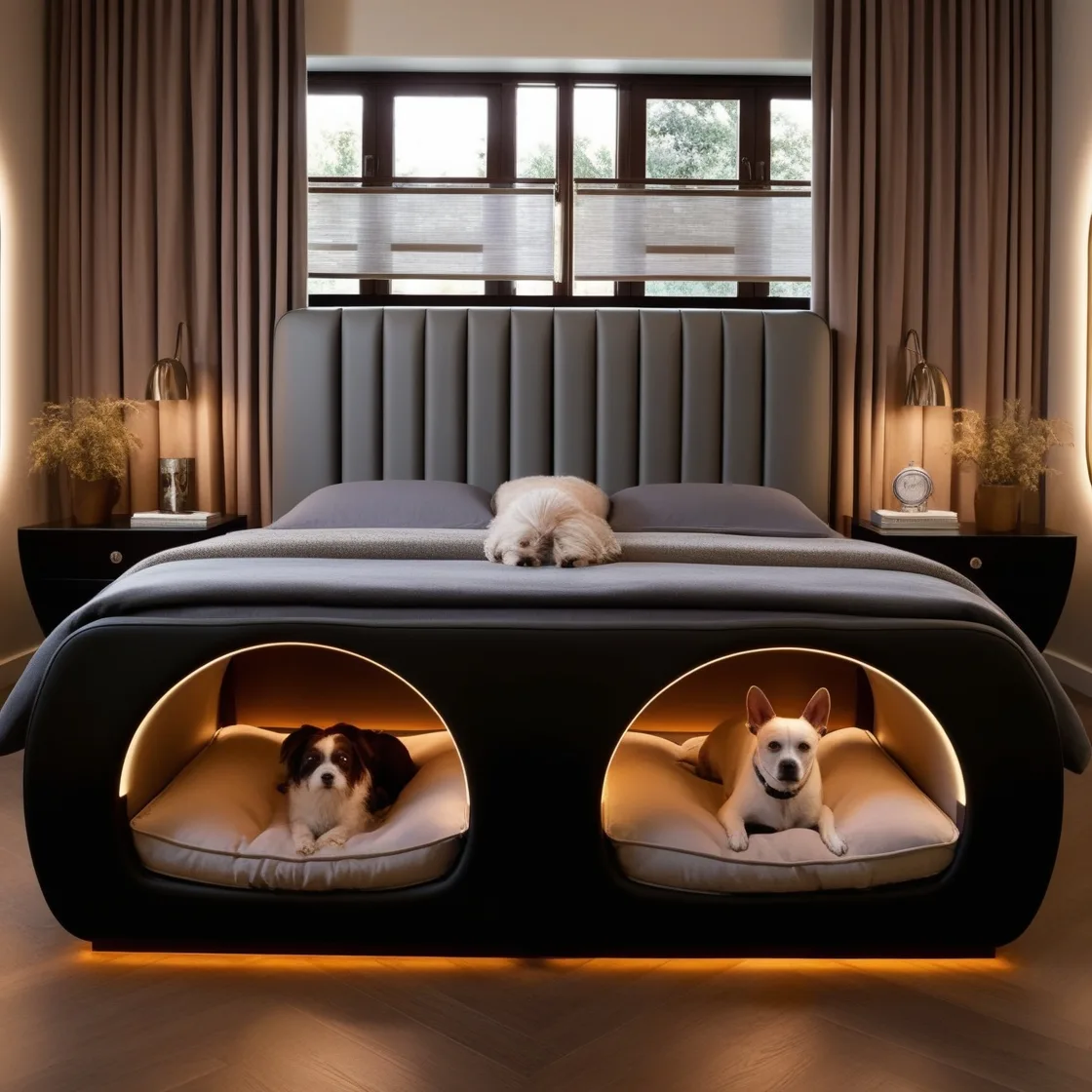 Sleep Together in Comfort: Beds with Built-In Dog Bed Pods for You and Your Furry Friend