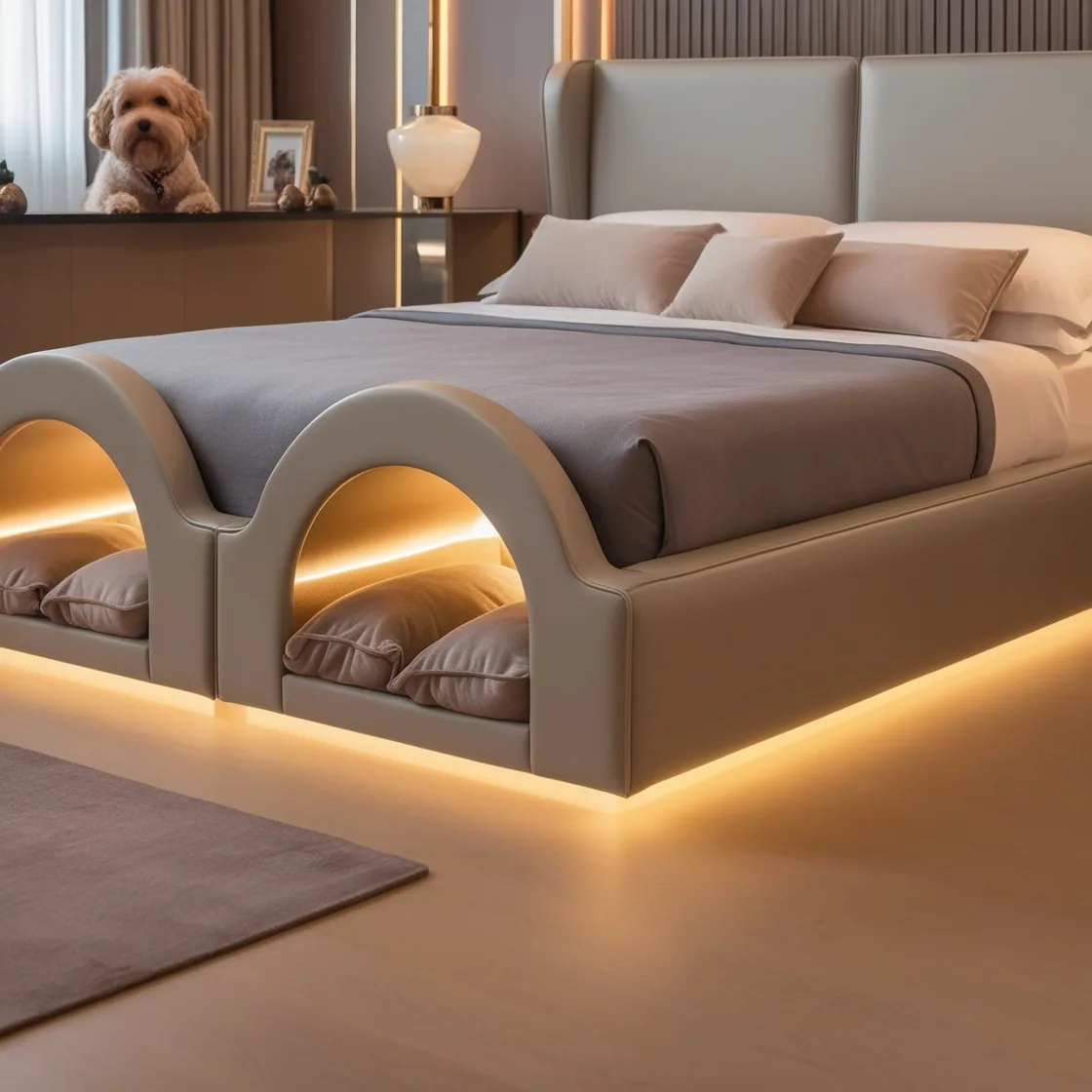 Sleep Together in Comfort: Beds with Built-In Dog Bed Pods for You and Your Furry Friend