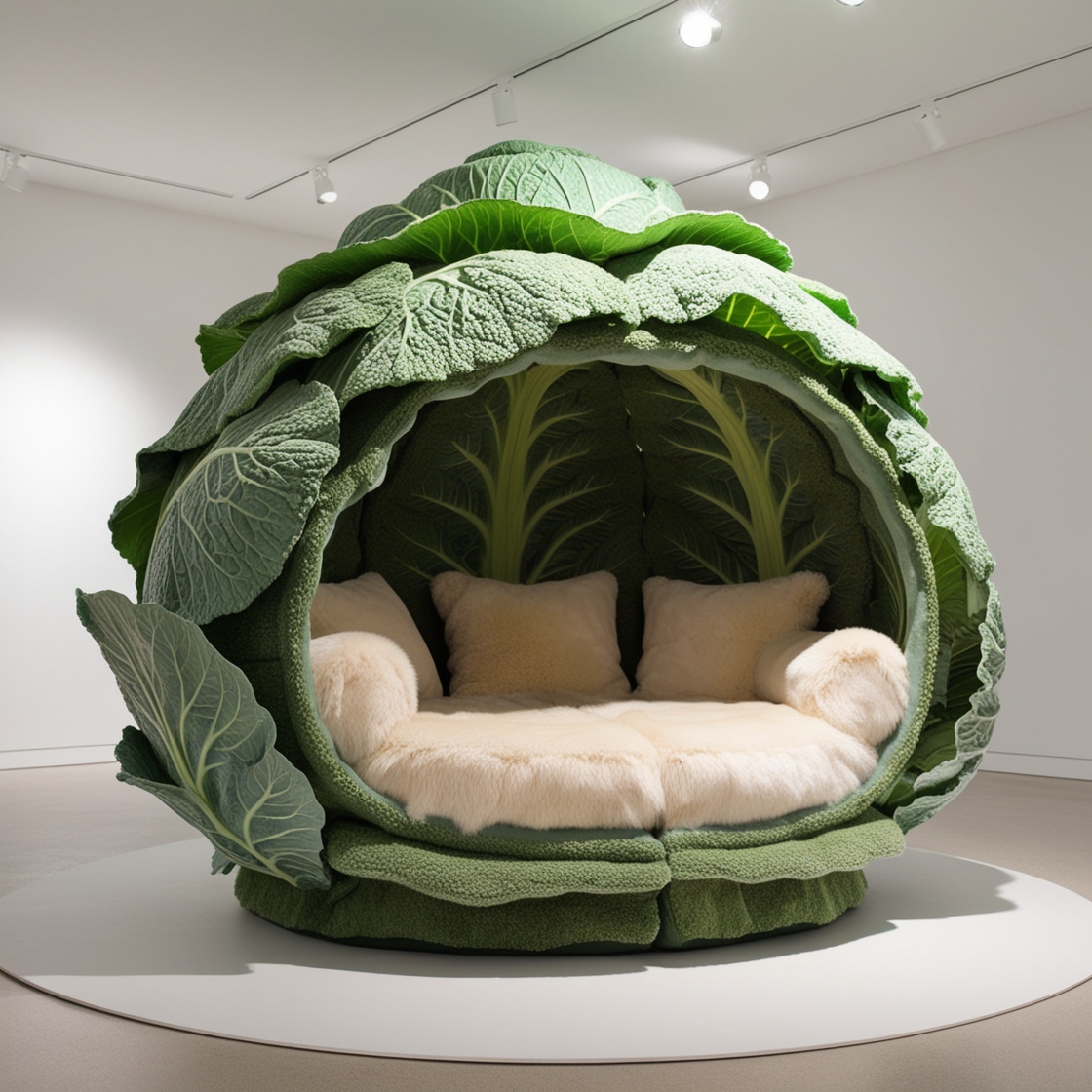 Unwind in Style with the Brussel Sprout Lounging Pod: A Unique Twist on Comfort