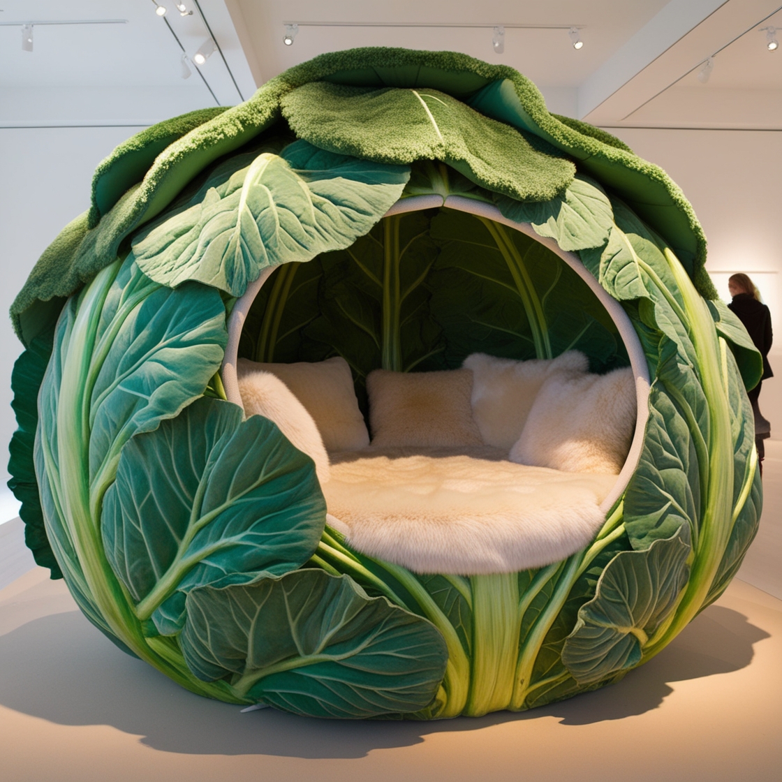 Unwind in Style with the Brussel Sprout Lounging Pod: A Unique Twist on Comfort