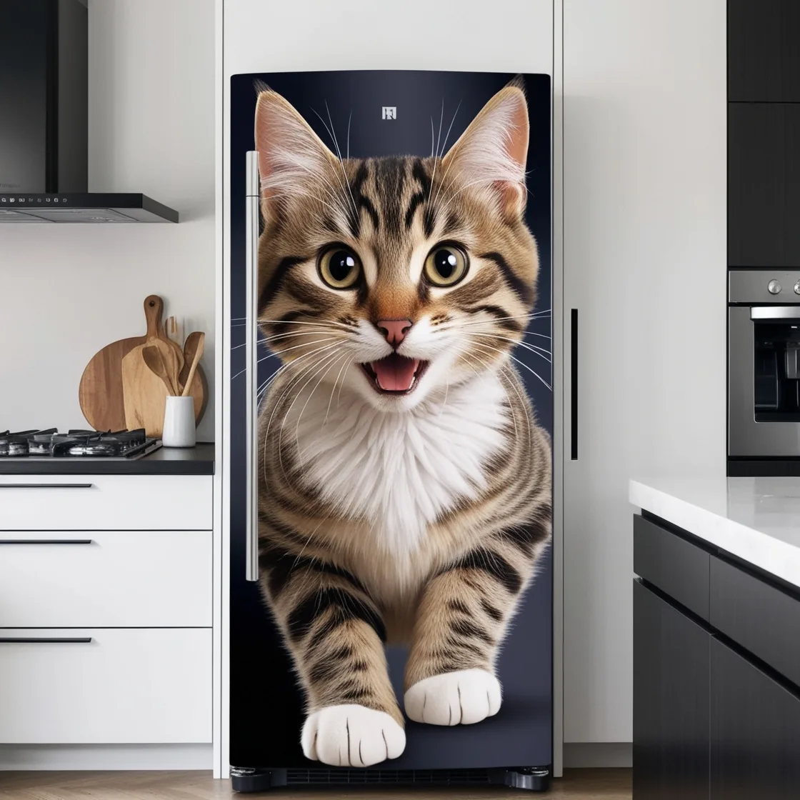 Cat-Inspired Fridge: The Purr-fect Blend of Functionality and Feline Charm