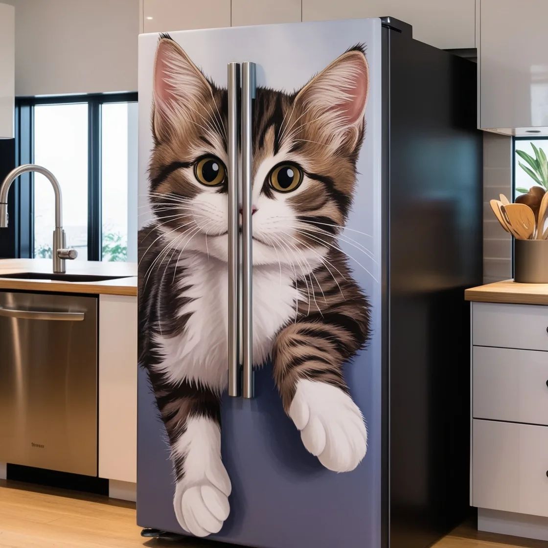 Cat-Inspired Fridge: The Purr-fect Blend of Functionality and Feline Charm