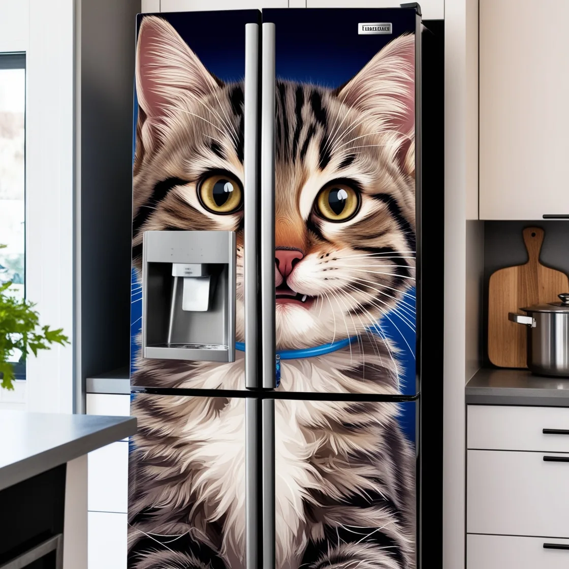 Cat-Inspired Fridge: The Purr-fect Blend of Functionality and Feline Charm