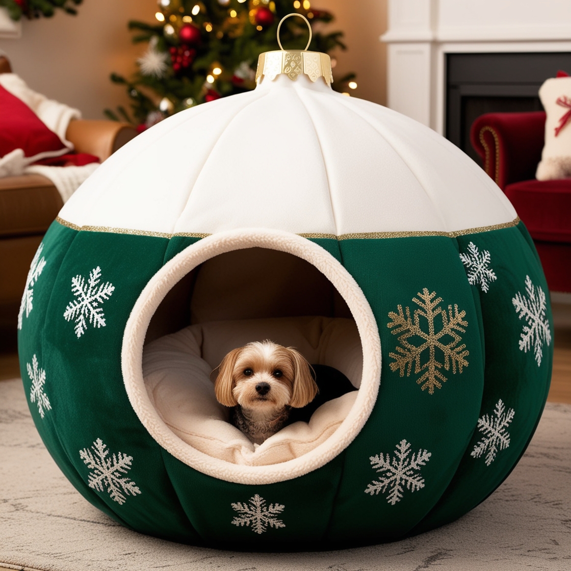 Celebrate the Holidays in Style: Cozy Christmas Bauble Pet Beds for Your Furry Friends