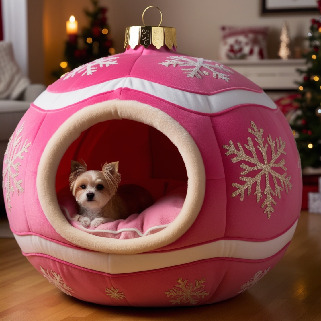 Celebrate the Holidays in Style: Cozy Christmas Bauble Pet Beds for Your Furry Friends