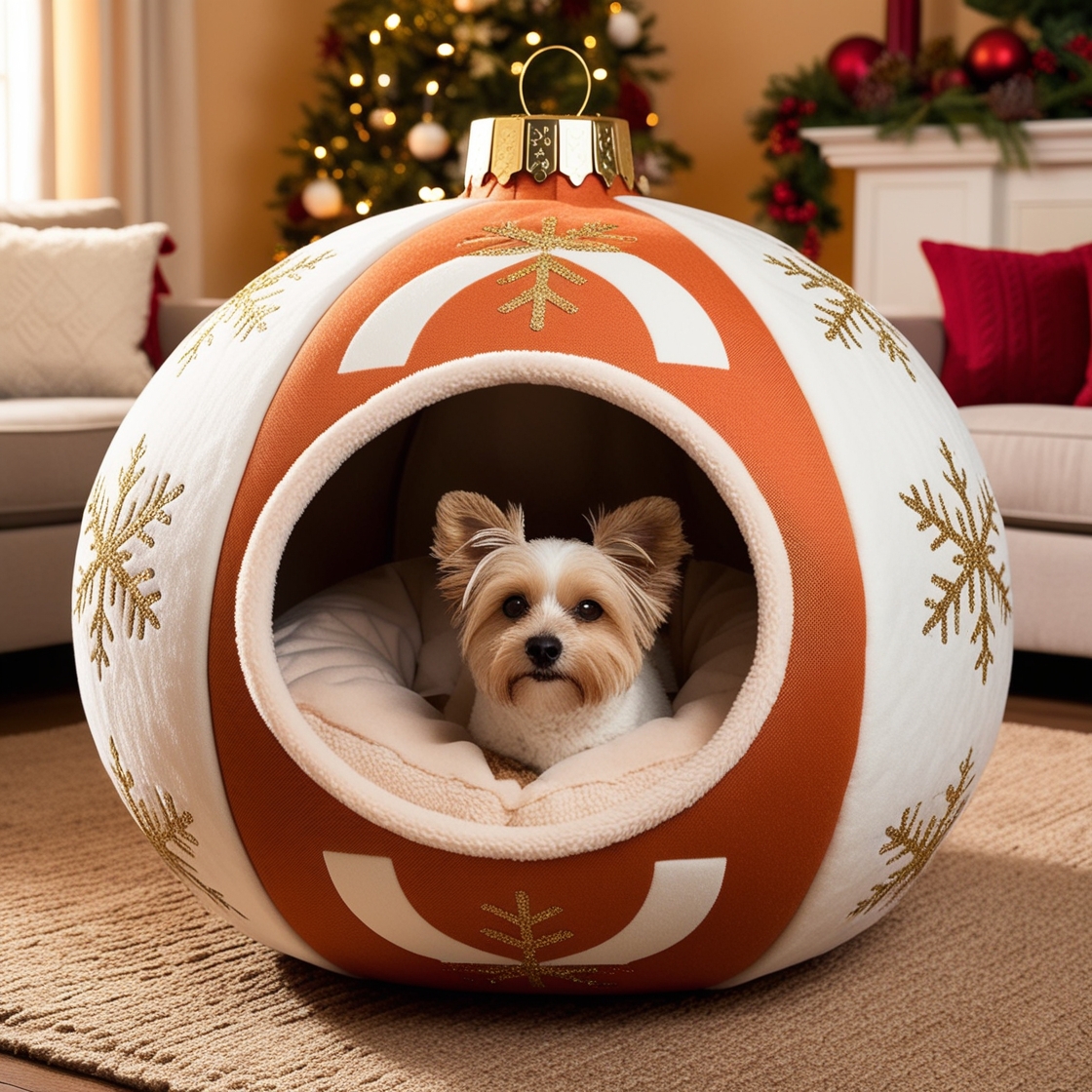 Celebrate the Holidays in Style: Cozy Christmas Bauble Pet Beds for Your Furry Friends