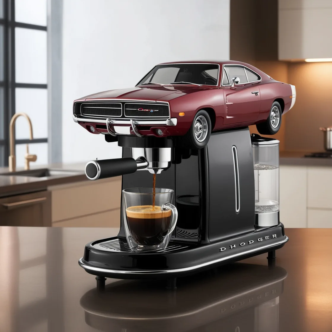 Start Your Day with Power: The Dodge Charger Inspired Coffee Maker