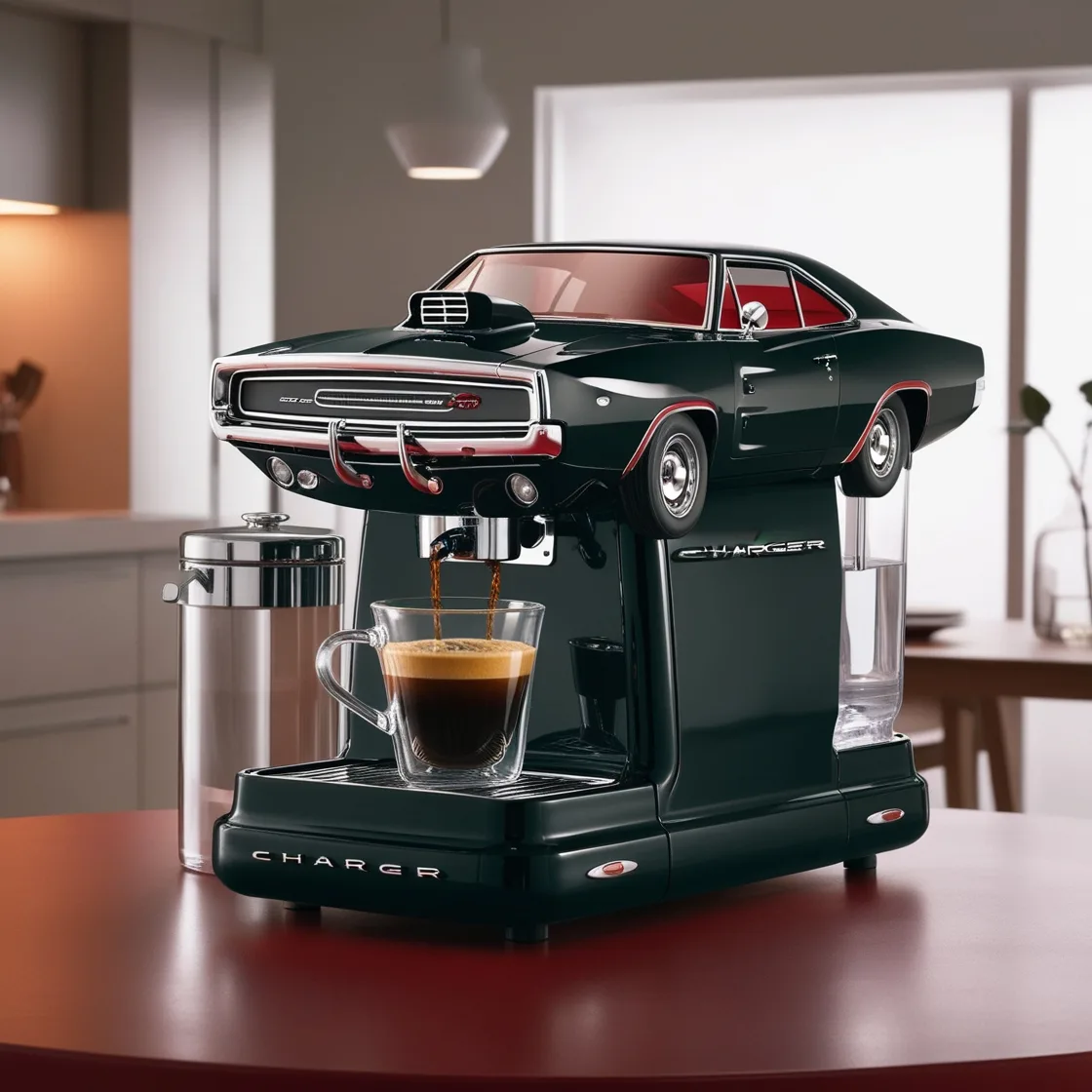 Start Your Day with Power: The Dodge Charger Inspired Coffee Maker