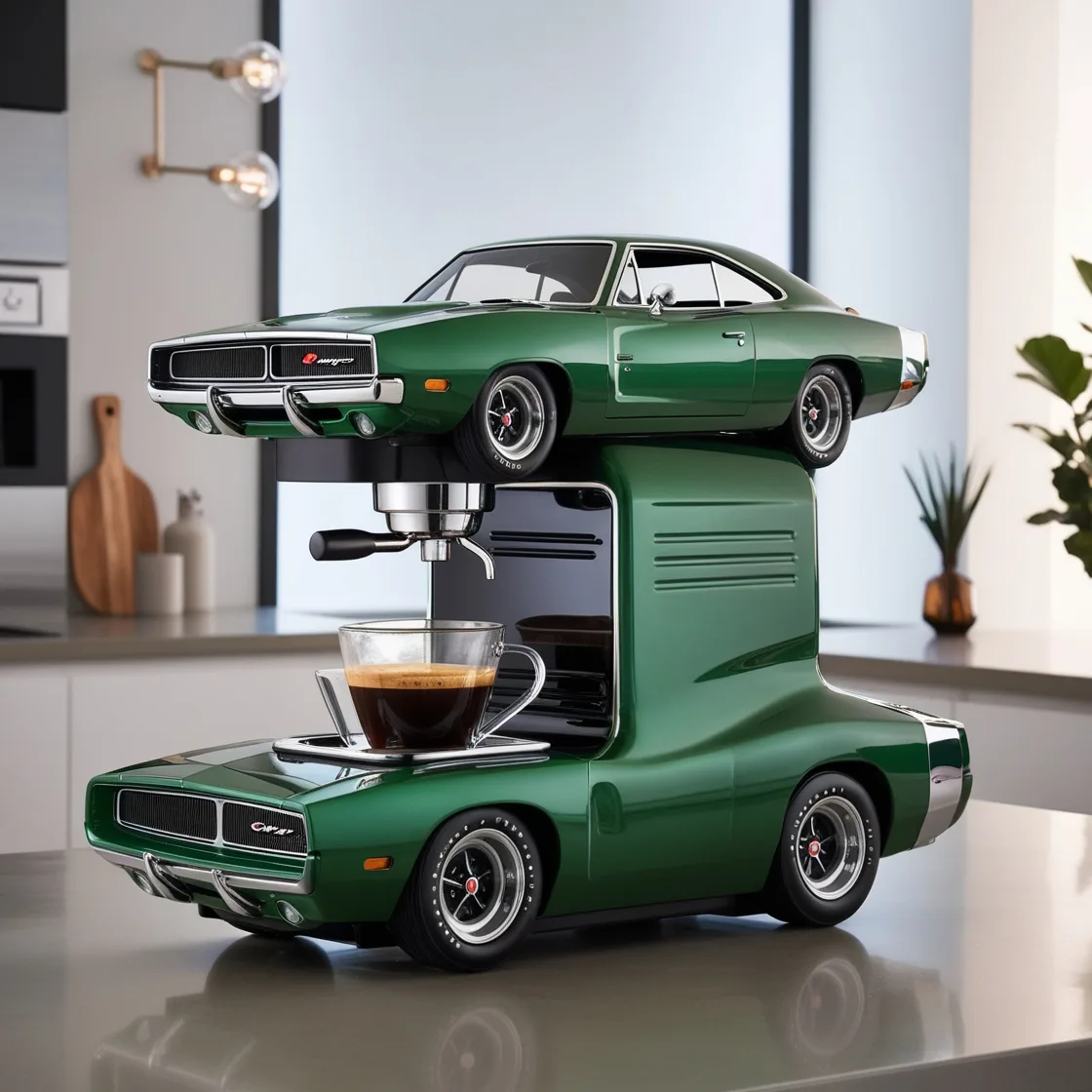 Start Your Day with Power: The Dodge Charger Inspired Coffee Maker