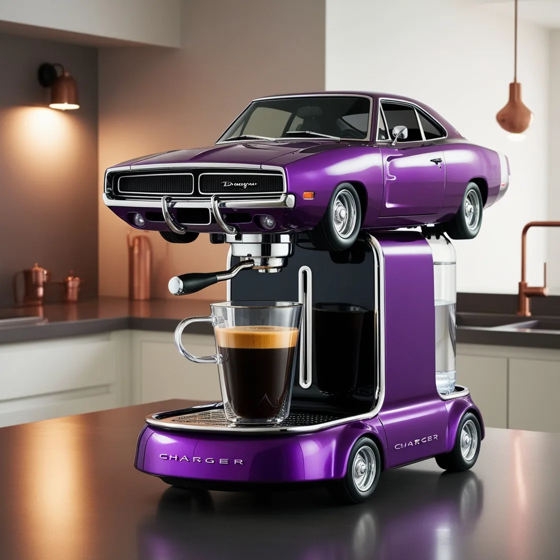 Start Your Day with Power: The Dodge Charger Inspired Coffee Maker