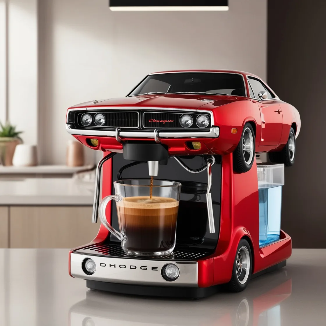 Start Your Day with Power: The Dodge Charger Inspired Coffee Maker