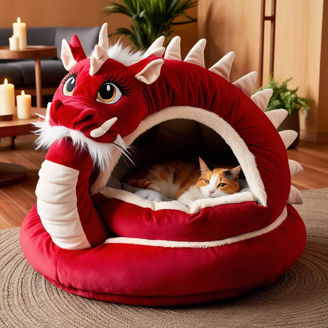 Mythical Comfort: Give Your Cat a Legendary Rest with Dragon Cat Beds