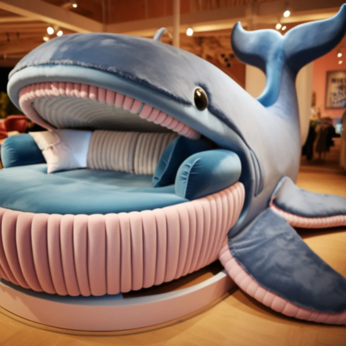 Dive into Comfort: Experience Relaxation with Giant Whale Loungers