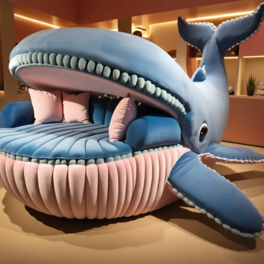 Dive into Comfort: Experience Relaxation with Giant Whale Loungers