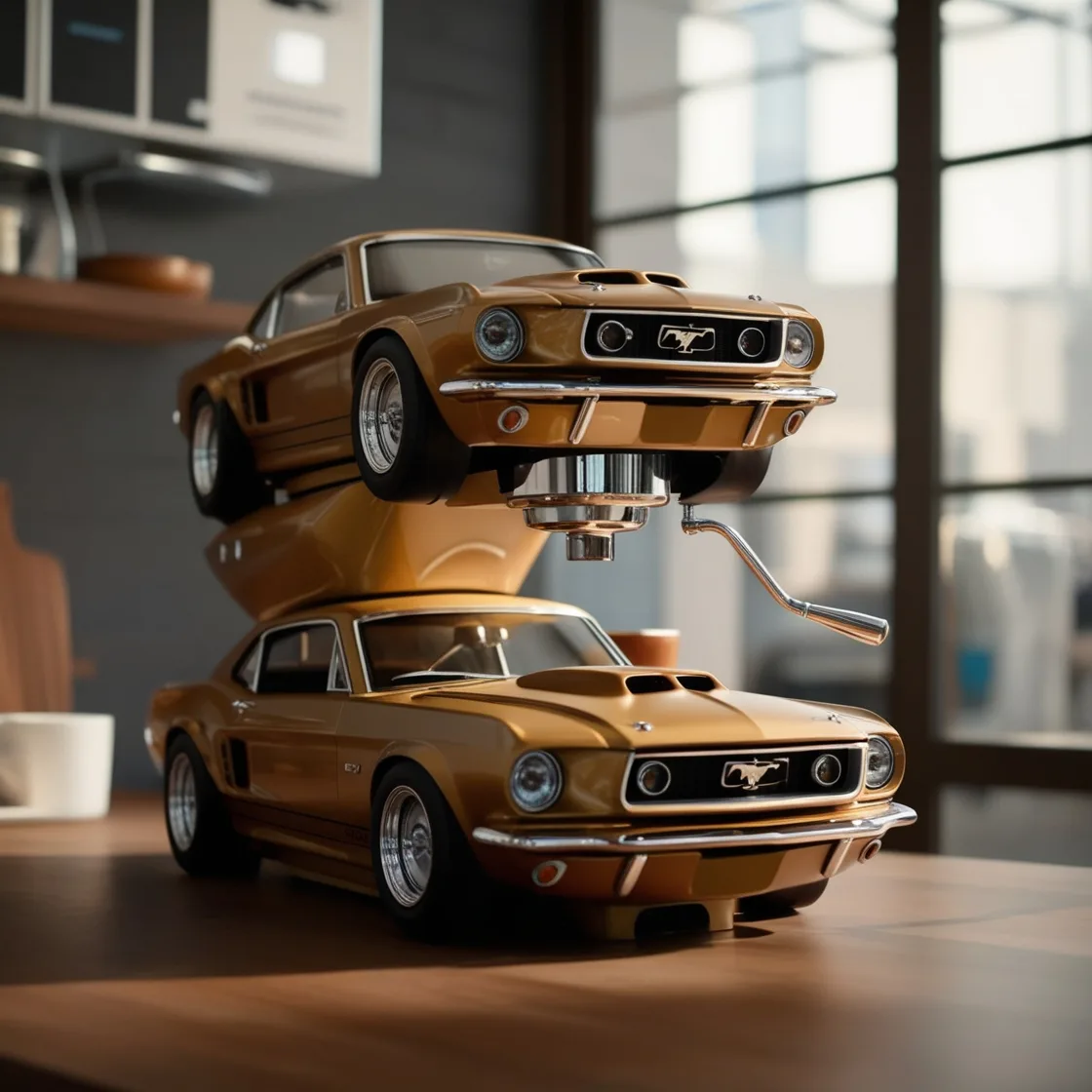 Rev Up Your Morning: The Mustang Inspired Coffee Maker for Car Enthusiasts