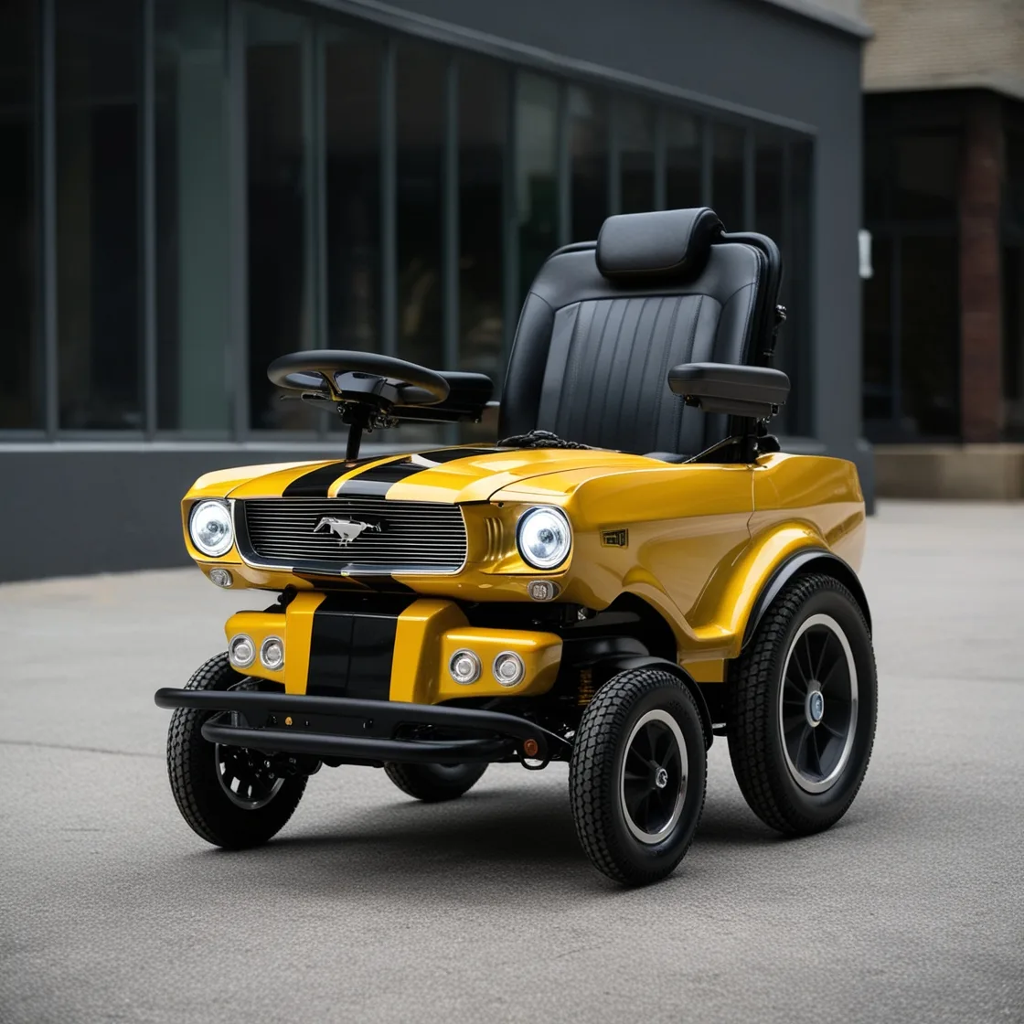 Drive in Style: Experience the Thrill of the Mustang Inspired Electric Wheelchair