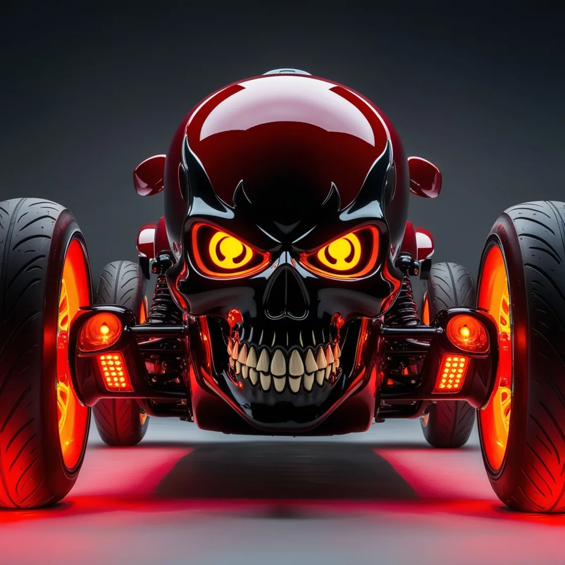 Rev Up Your Style: Unleash the Skull-Themed Lawn Mower for a Bold Yard Transformation