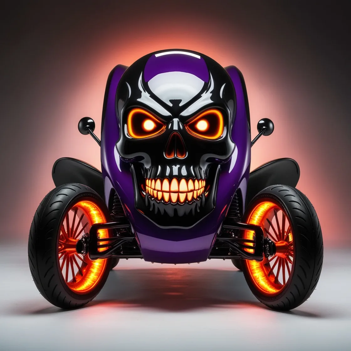 Rev Up Your Style: Unleash the Skull-Themed Lawn Mower for a Bold Yard Transformation