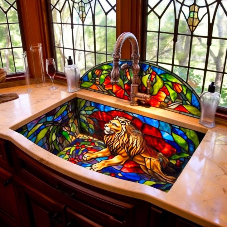 Functional Art: Transform Your Bathroom with Stunning Stained Glass Sinks