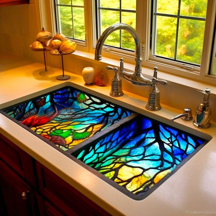 Functional Art: Transform Your Bathroom with Stunning Stained Glass Sinks