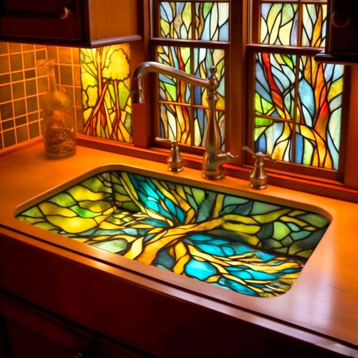 Functional Art: Transform Your Bathroom with Stunning Stained Glass Sinks