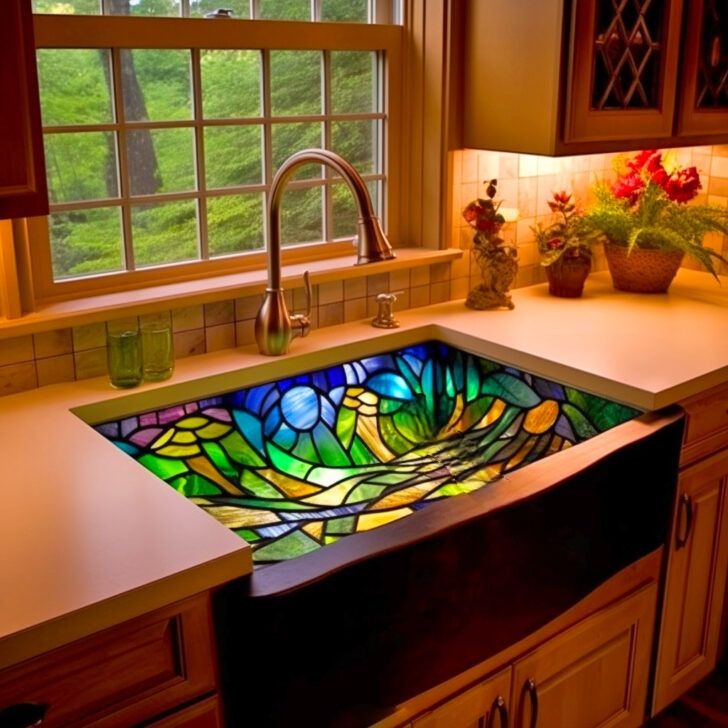 Functional Art: Transform Your Bathroom with Stunning Stained Glass Sinks