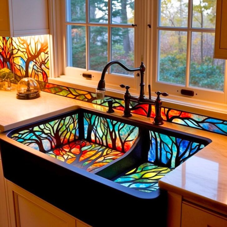 Functional Art: Transform Your Bathroom with Stunning Stained Glass Sinks