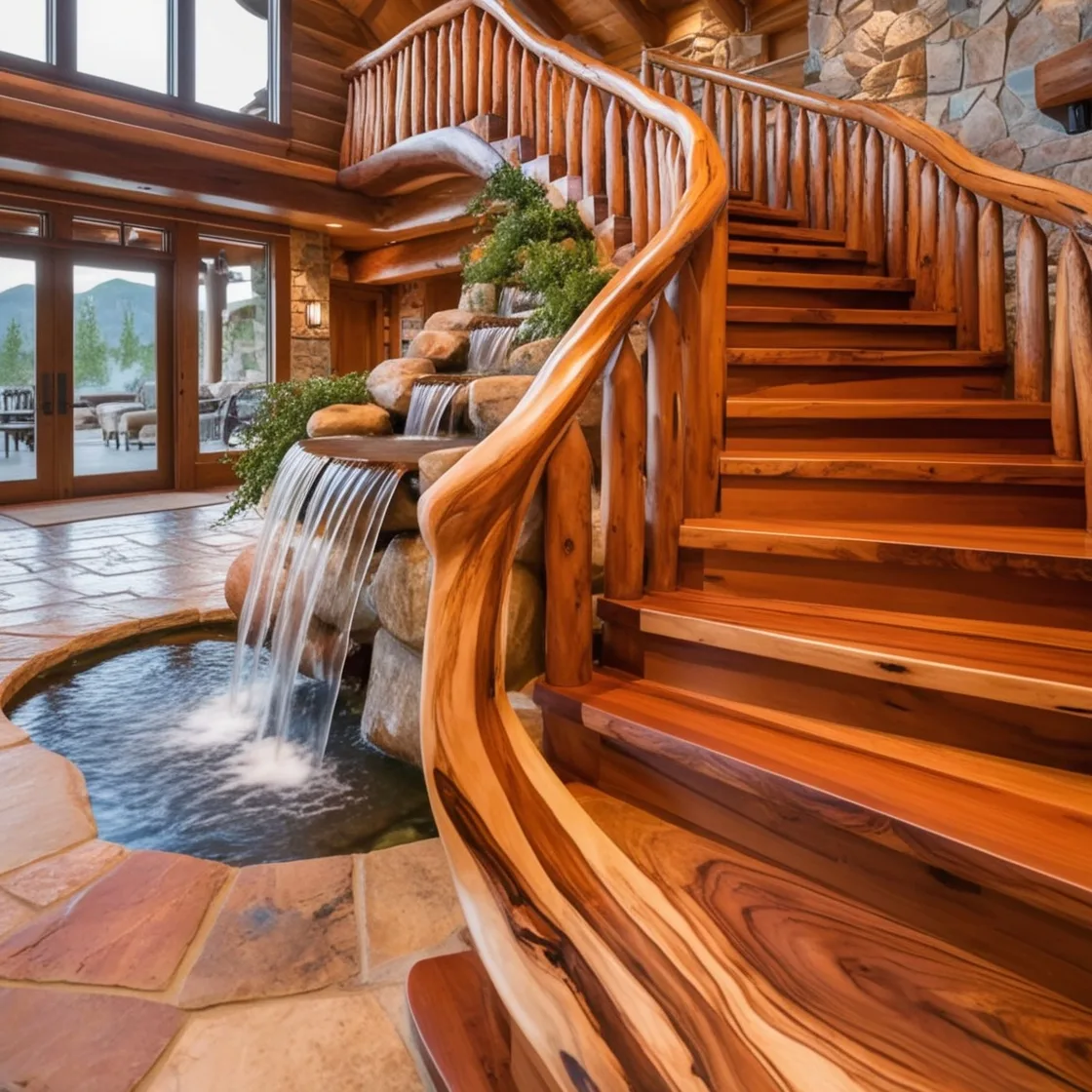 Flowing Elegance: Transform Your Space with a Stunning Waterfall Staircase