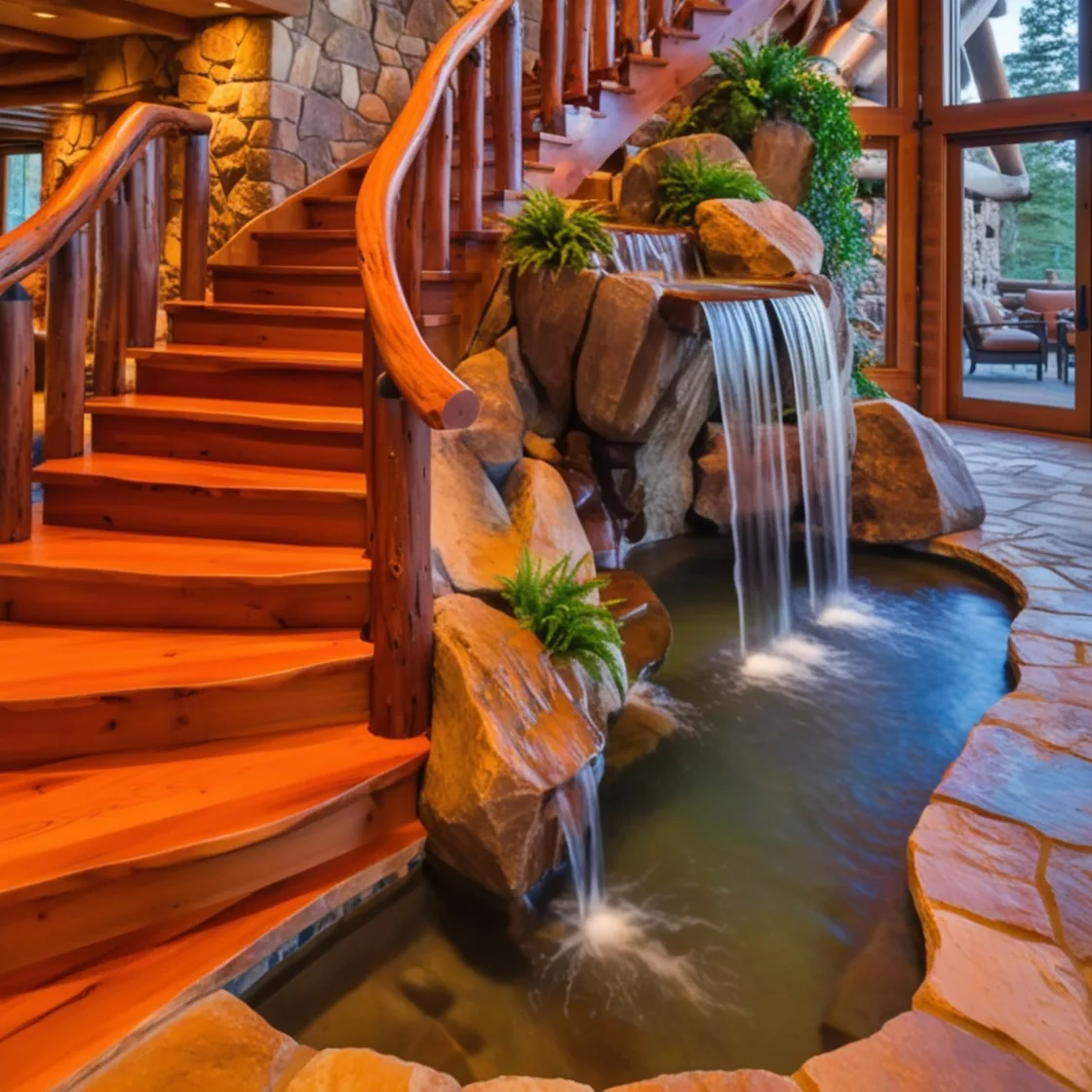 Flowing Elegance: Transform Your Space with a Stunning Waterfall Staircase