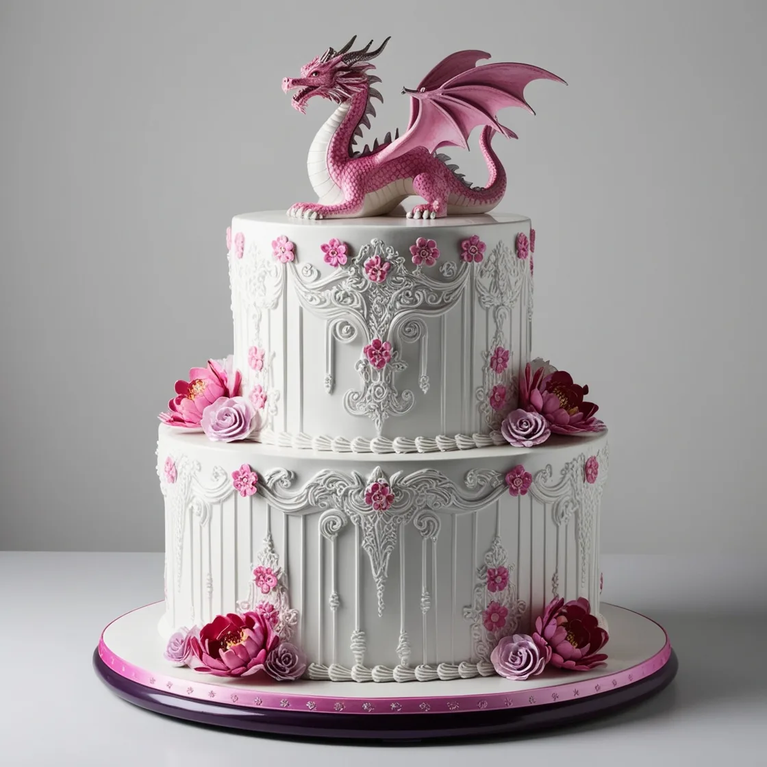 Majestic Elegance: The Wedding Dragon Cake That Breathes Magic into Your Special Day