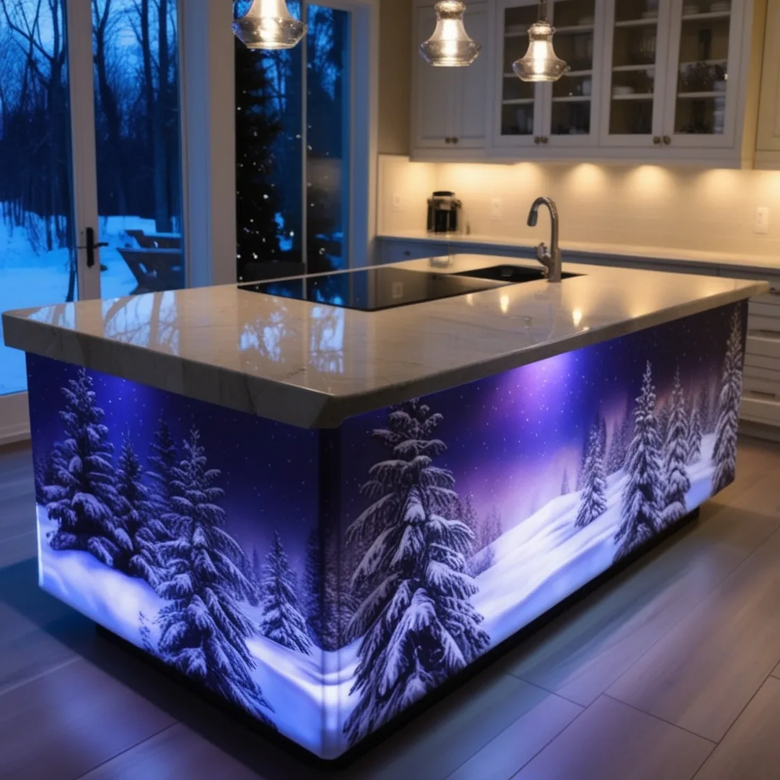 Winter Themed Kitchen Islands: Bringing Cozy Charm to Your Culinary Space