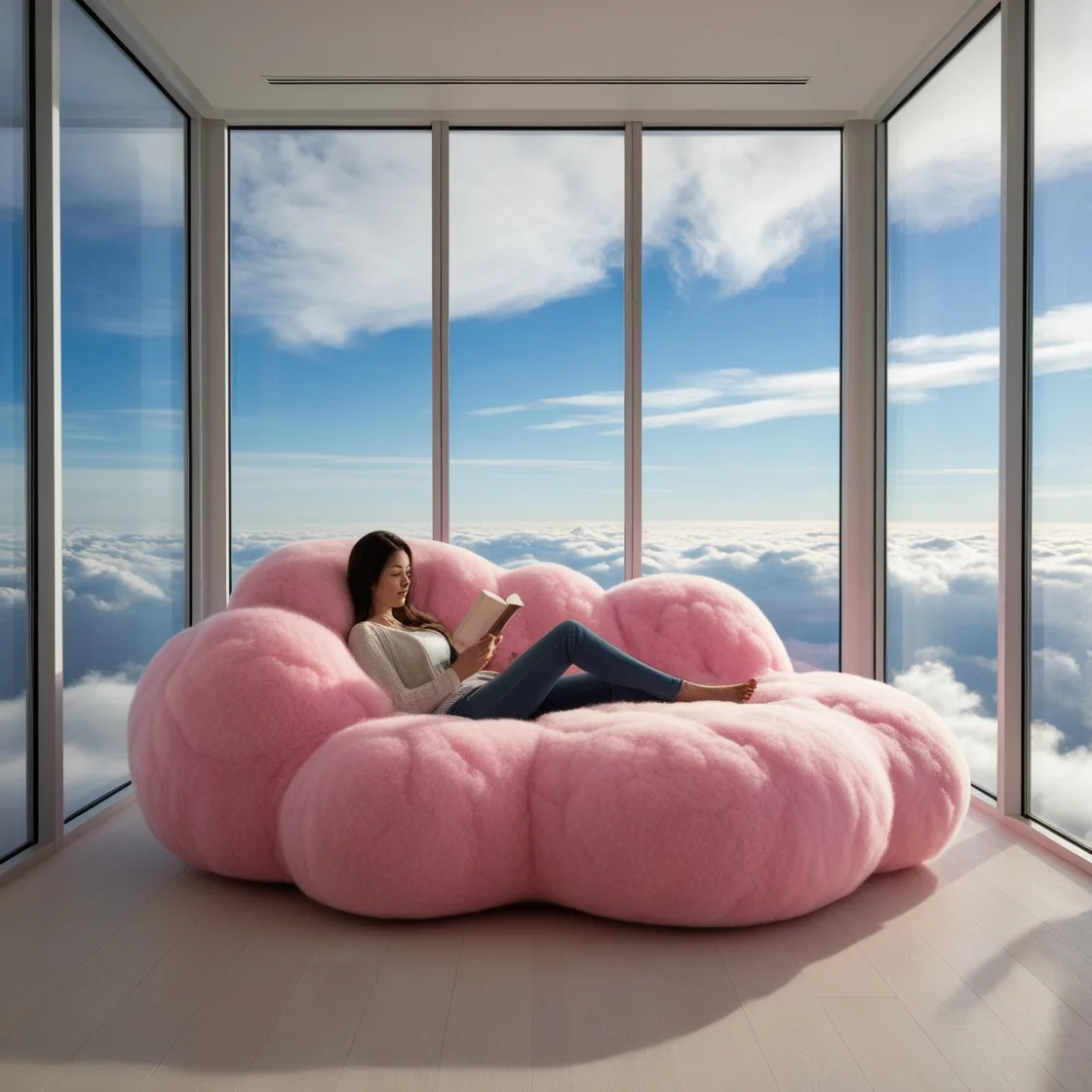 Cloud-Shaped Couch: Transform Your Living Room into a Cozy Dreamscape