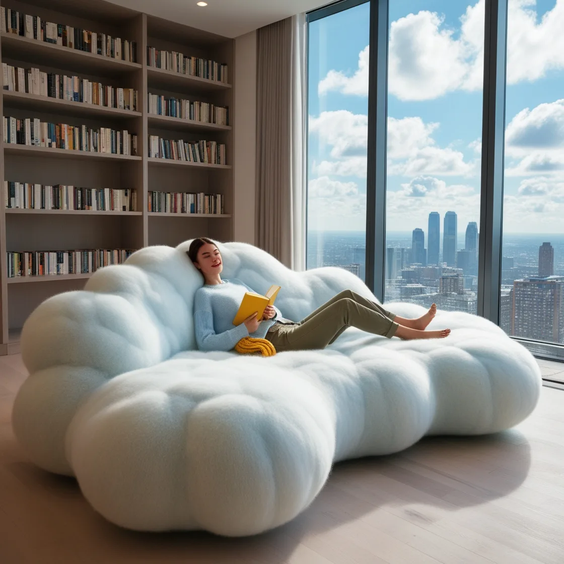 Cloud-Shaped Couch: Transform Your Living Room into a Cozy Dreamscape