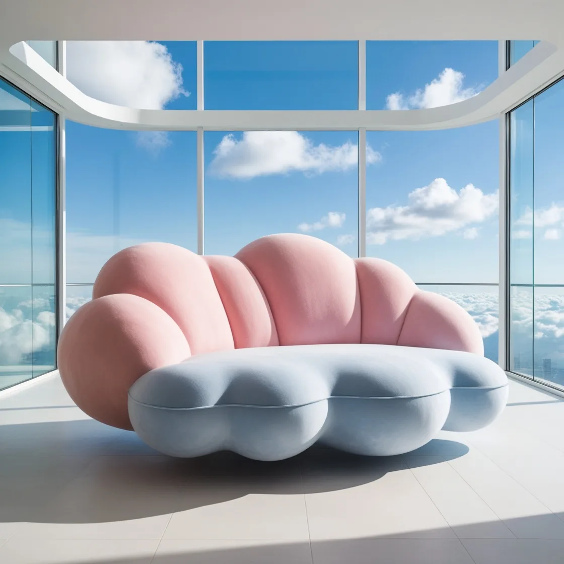 Cloud-Shaped Couch: Transform Your Living Room into a Cozy Dreamscape